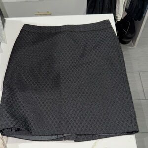 Ann Taylor Black Textured Mini Skirt